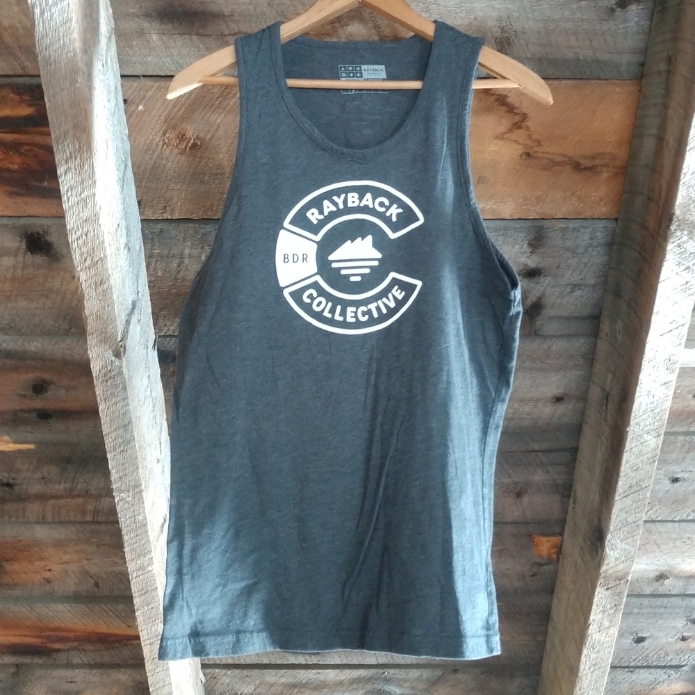 Rayback Collective BDR Tank Top S Grey/White